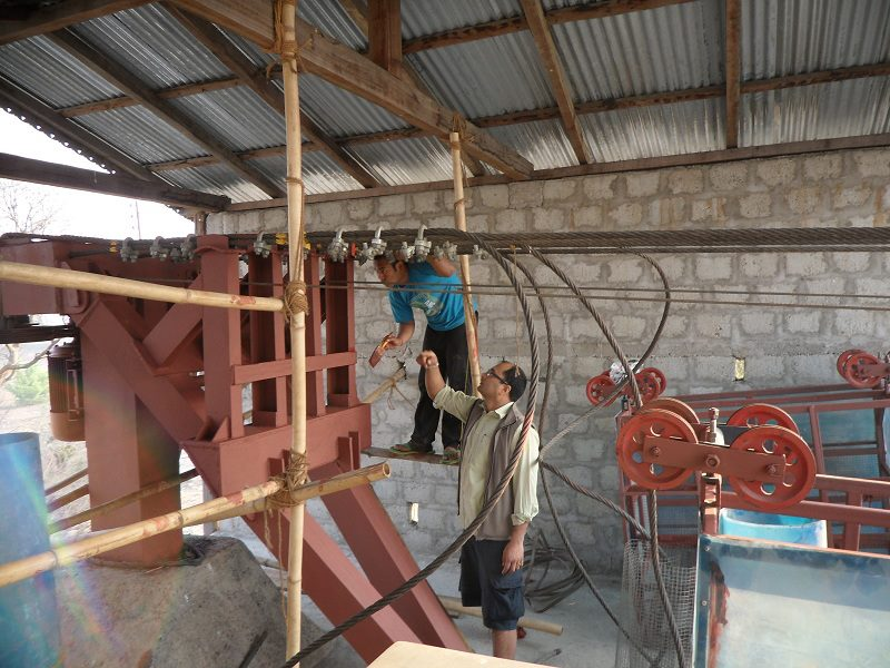 Sinduli-Udayapur Cable Car Construction